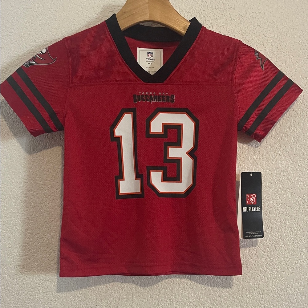 NFL Red Kids Jersey with Black Accents